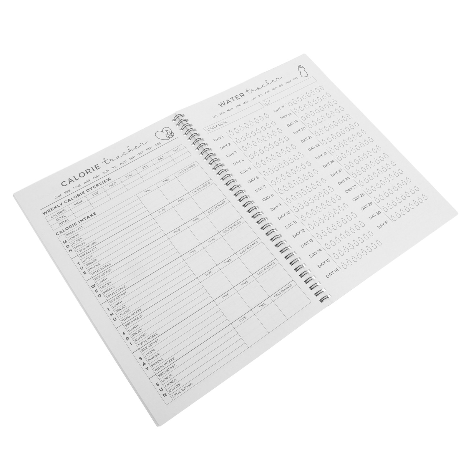 Nutrition And Fitness Books - Fitness Planner Fitness Workout Journal 11.7x8.5