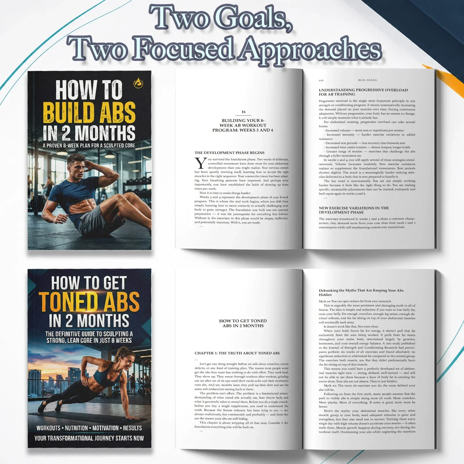 2-Book Abs Training Guide Set  - Nutrition And Fitness Books review and price