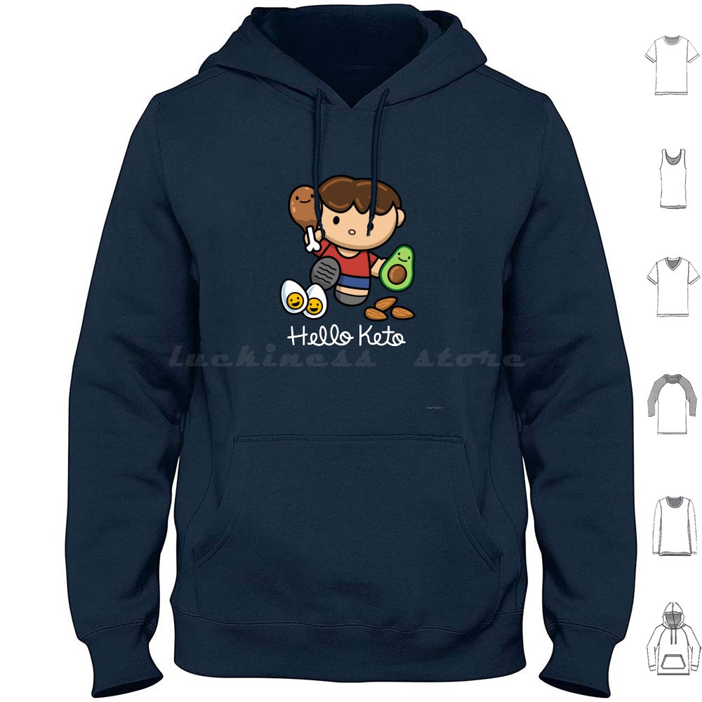 Hello Keto Hoodie Cotton Long  - Nutrition Workout review and price