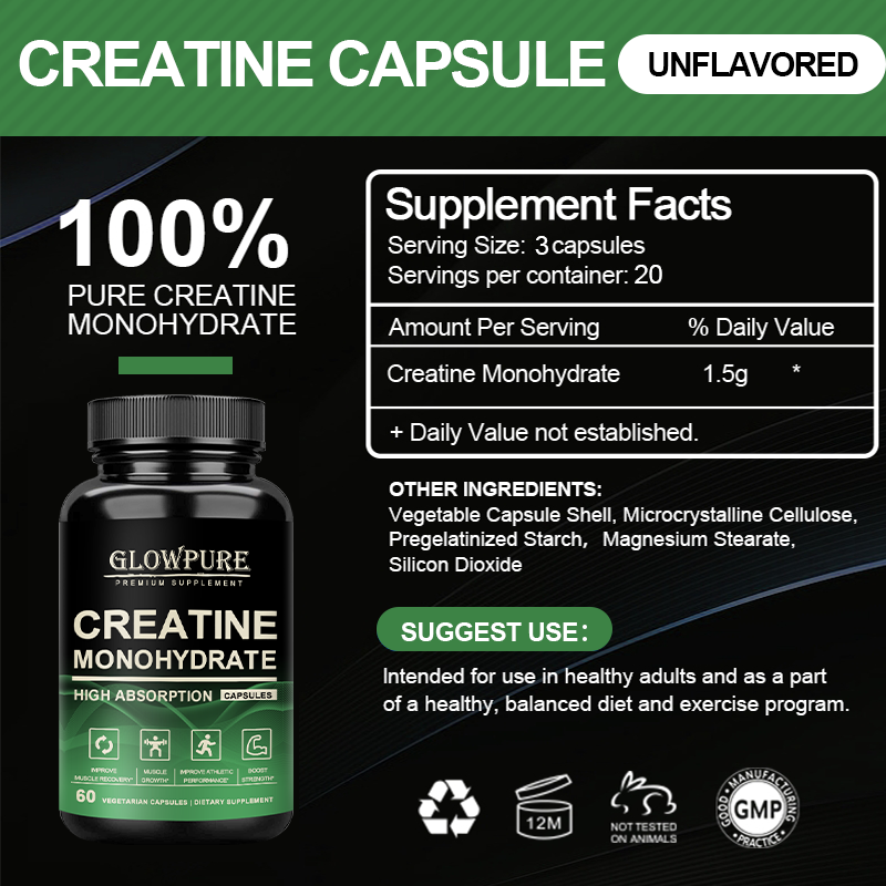 Creatine Monohydrate Capsules  - Nutrition Workout review and price